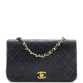 Chanel Vintage Full Flap Bag Quilted Lambskin Medium