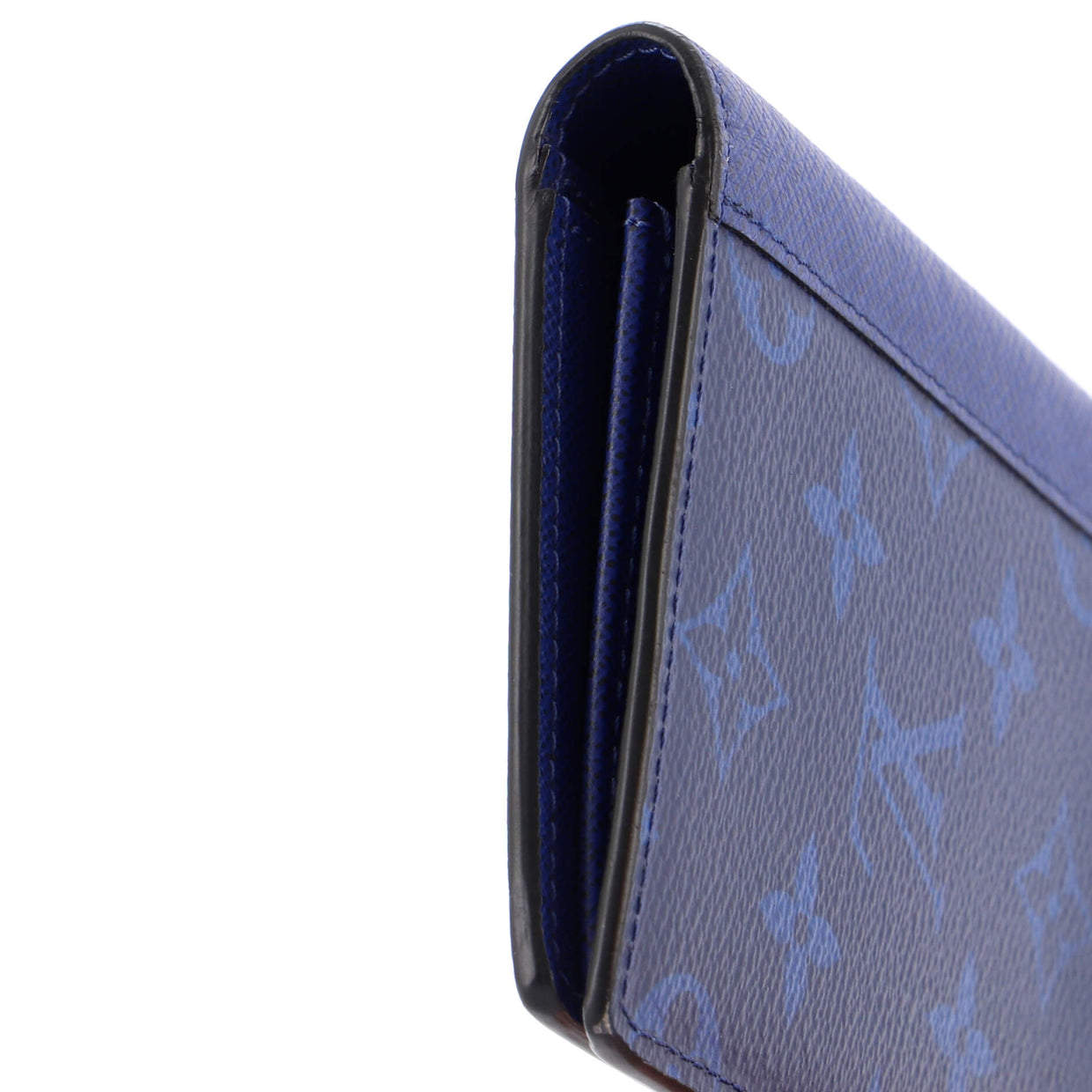 Louis Vuitton Brazza Wallet Monogram Taigarama Blue 213484110
