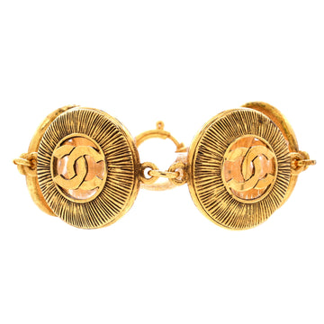 Chanel Vintage CC Medallion Charm Bracelet Metal