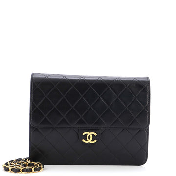 Chanel Vintage Clutch with Chain Quilted Leather Small