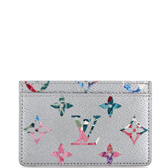 Louis Vuitton Card Holder Limited Edition Garden Monogram Canvas Silver 21348414 Louis Vuitton Card Holder Limited Edition Garden Monogram Canvas Silver 21348414