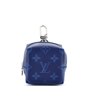 Louis Vuitton Box Pouch Bag Charm and Belt Charm Monogram Taigarama Blue  21348415