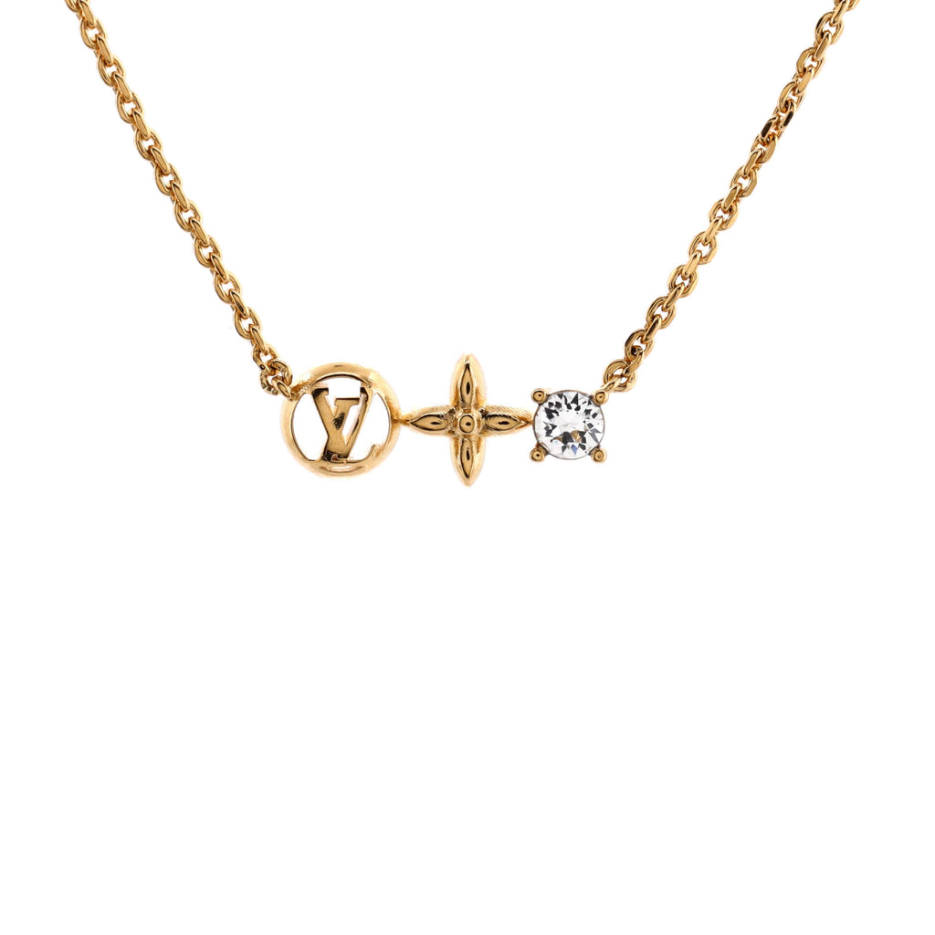 Louis Vuitton Petit Louis Necklace Gold Brass