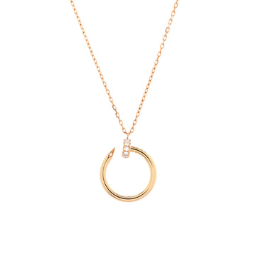 Cartier Juste un Clou Pendant Necklace 18K Rose Gold with Diamonds
