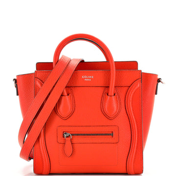 Celine Luggage Bag Grainy Leather Nano