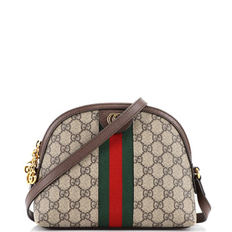 Gucci Ophidia Dome Shoulder Bag GG Coated Canvas Small