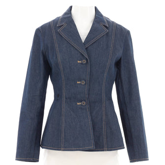 Christian Dior Women's Bar Blazer Denim