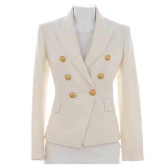 Balmain Women's Double Breasted Blazer Wool