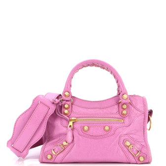 Balenciaga City Giant Studs Bag Leather Mini