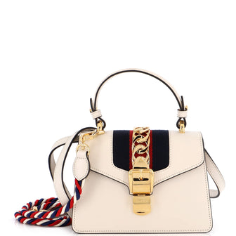 Gucci Sylvie Top Handle Bag Leather Mini