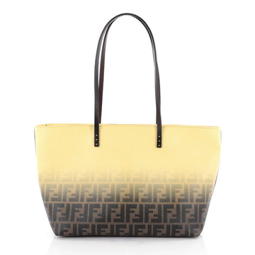 Fendi Roll Tote Ombre Zucca Coated Canvas Small Yellow 2136101
