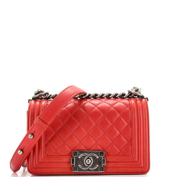 Chanel Boy Flap Bag Quilted Lambskin Small