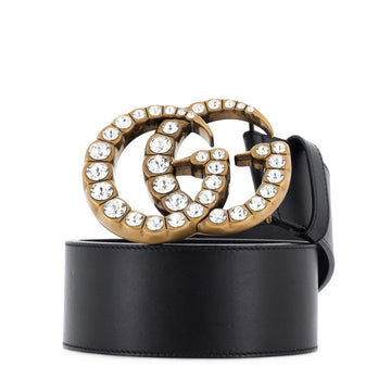 Gucci Pearly GG Marmont Belt Leather Extra Wide