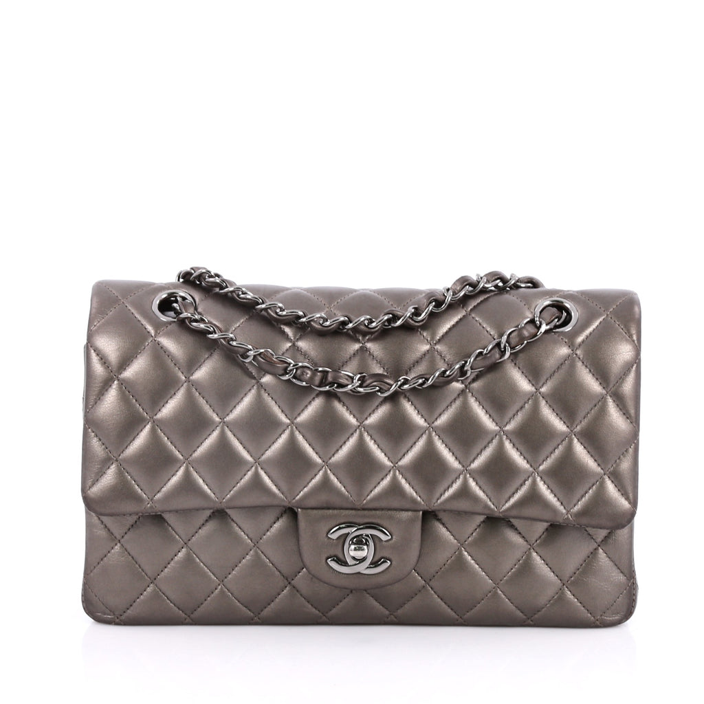 Chanel Classic Double Flap Bag Quilted Metallic Lambskin 2136505