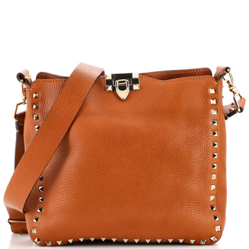 Valentino Garavani Rockstud Flip Lock Messenger Bag Leather Medium
