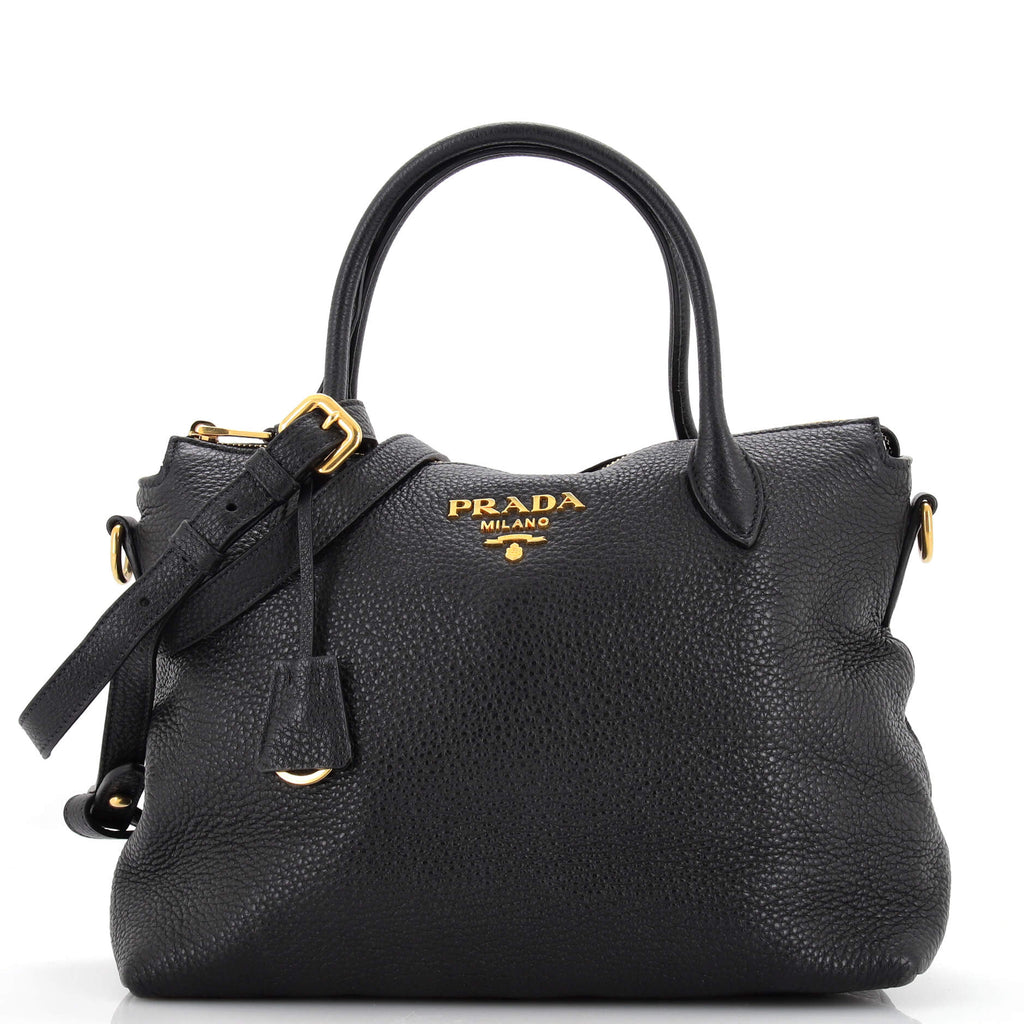 Prada Dual Strap Zip Tote Vitello Daino Medium 213650