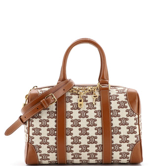 Celine Boston Bag	 Triomphe Canvas Small