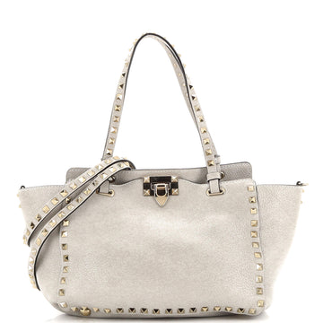 Valentino Garavani Rockstud Tote Pebbled Leather Small