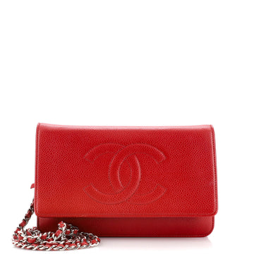 Chanel Timeless Wallet on Chain Caviar