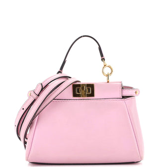 Fendi Peekaboo Bag Leather Micro Pink 2136621