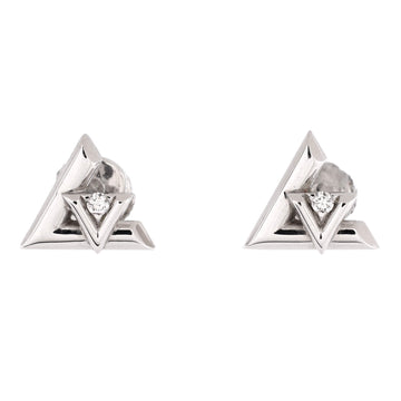 Louis Vuitton LV Volt One Stud Earrings 18K White Gold with Diamonds