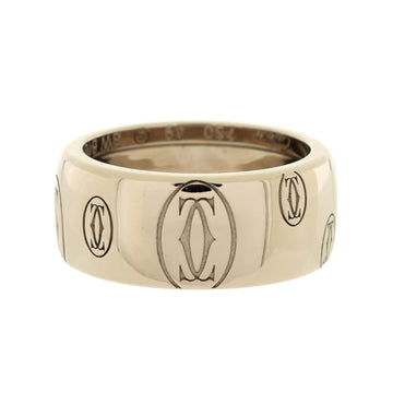 Cartier C de Cartier Happy Birthday Band Ring 18K White Gold 8mm