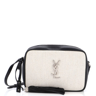 Saint Laurent Lou Camera Bag Canvas and Leather Small
