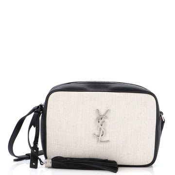 Saint Laurent Lou Camera Bag Canvas and Leather Small