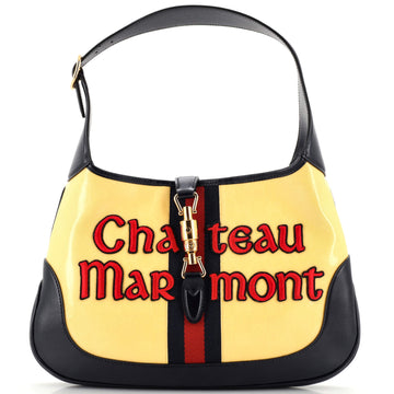 Gucci Chateau Marmont Jackie 1961 Hobo Embroidered GG Coated Canvas Medium