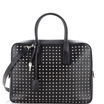 Saint Laurent Museum Flat Briefcase NM Studded Leather Medium