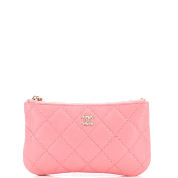 Chanel Classic O Case Pouch Quilted Caviar Mini