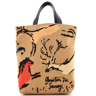 Christian Dior DiorAvenue Tote Embroidered Canvas Small