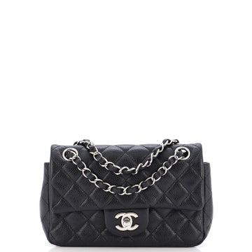 Chanel Classic Single Flap Bag Quilted Caviar Mini