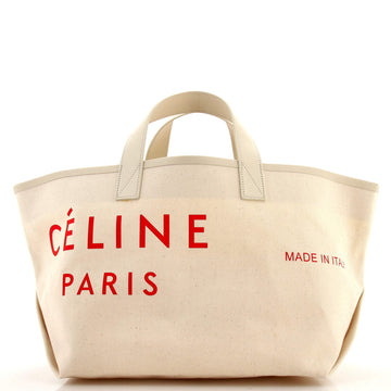 Celine Made In Tote Canvas with Leather Medium