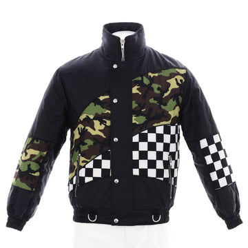 Celine Men's Puffer Bomber Jacket Nylon with Print Detail