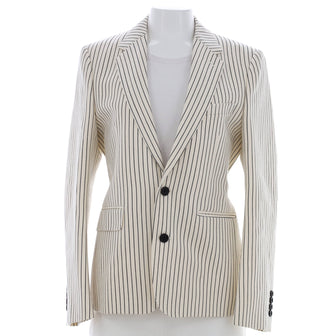 Celine Women's Rectangle Blazer Jacket Striped Wool