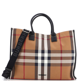 Burberry Denny Tote House Check Canvas Large