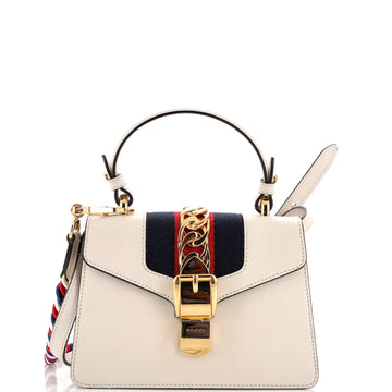 Gucci Sylvie Top Handle Bag Leather Mini