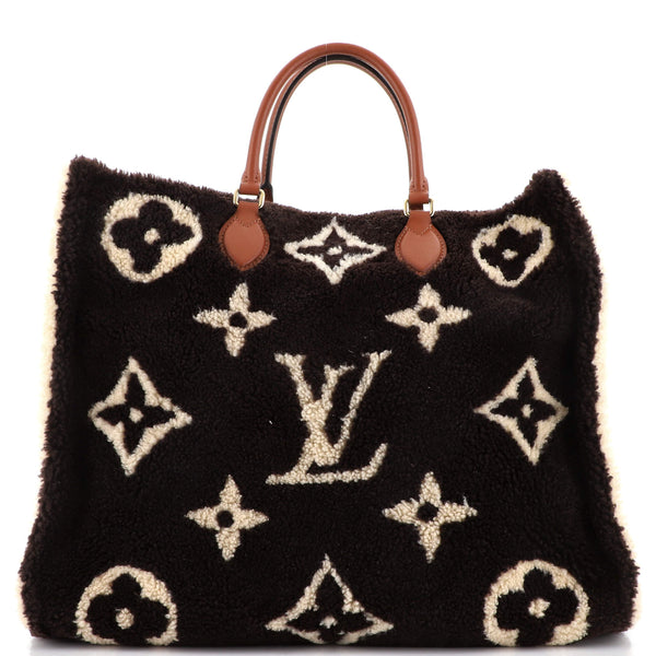 Louis Vuitton Onthego Monogram Teddy Fleece Brown in Fleece with