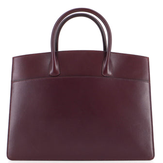 Hermes White Bus Bag Leather 39