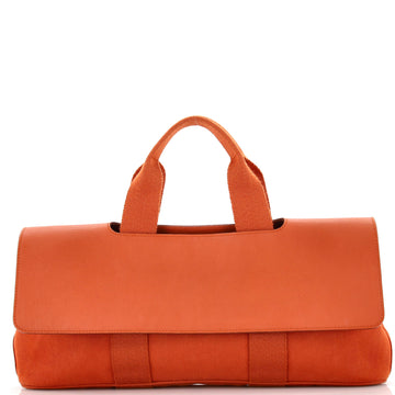 Hermes Valparaiso East West Bag Toile and Leather PM