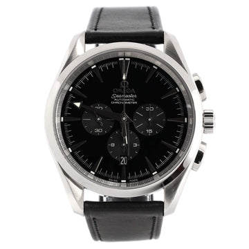 Omega Seamaster Aqua Terra 150M Chronometer Chronograph Automatic Watch Stainless Steel and Leather 43