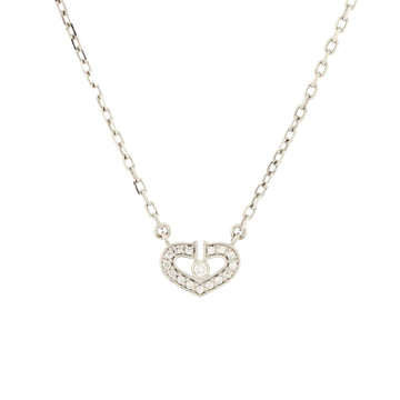 Cartier C Heart de Cartier Pendant Necklace 18K White Gold with Diamonds