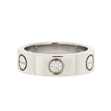 Cartier Love 3 Diamonds Band Ring 18K White Gold with Diamond