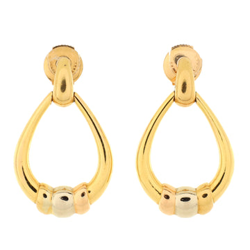 Cartier Door Knocker Hoop Earrings 18K Tricolor Gold