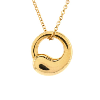 Tiffany & Co. Elsa Peretti Eternal Circle Pendant Necklace 18K Yellow Gold 12mm