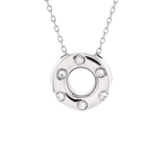 Tiffany & Co. Etoile Circle Donut Pendant Necklace Platinum with Diamonds