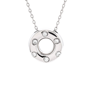 Tiffany & Co. Etoile Circle Donut Pendant Necklace Platinum with Diamonds