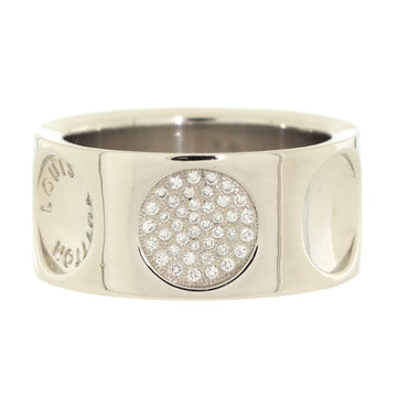 Louis Vuitton Empreinte Band Ring 18K White Gold with Diamonds 10mm