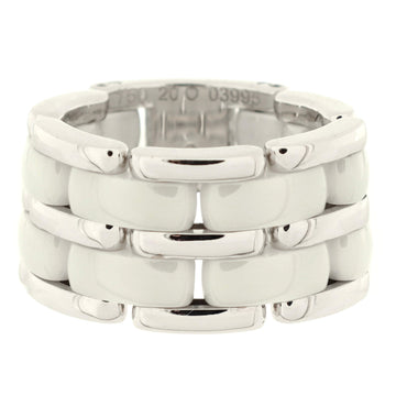 Chanel Ultra Link Ring 18K White Gold and Ceramic Large